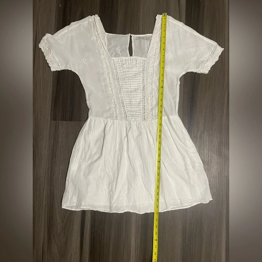 Zara White Embroidered Women's Beach Dress - Picture 2 of 10